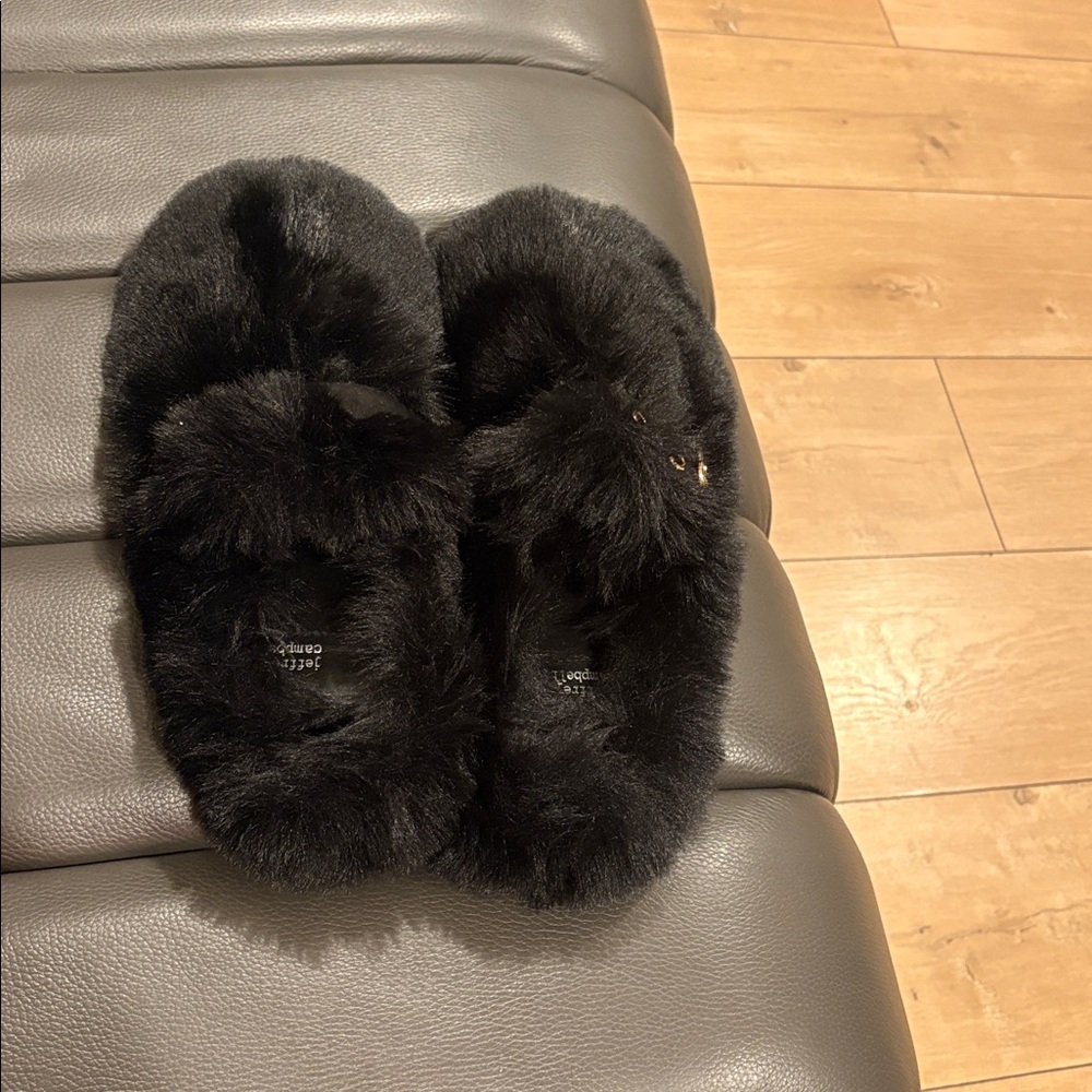 Leather Jeffrey Campbell Furry Slippers Size 9 - Picture 4 of 15